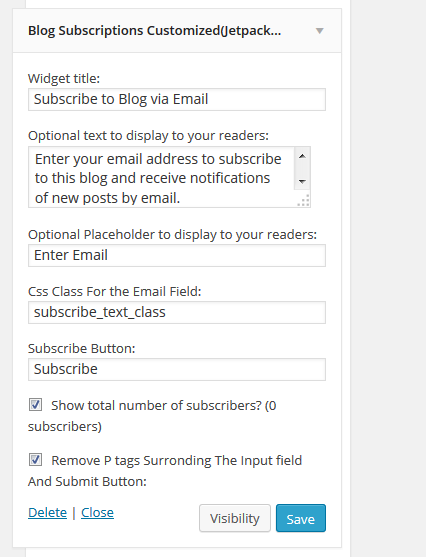 Jetpack Subscription Form