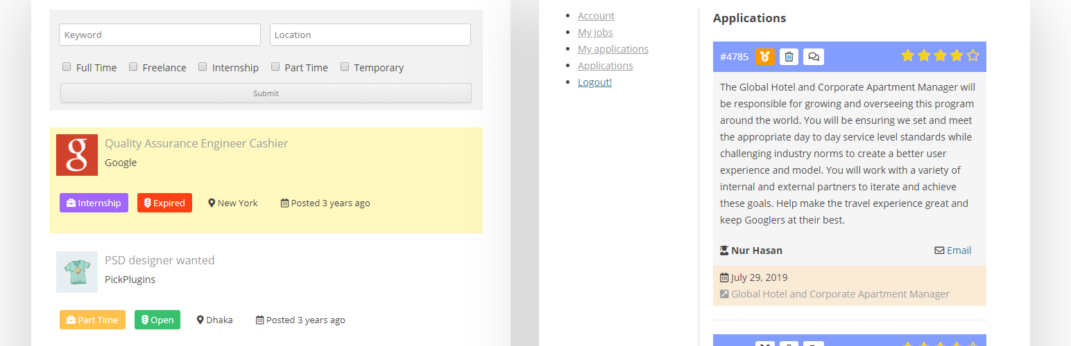 WordPress 外掛 Job Board Manager 的封面圖片。