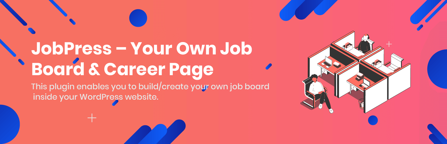 WordPress 外掛 JobPress – Your Own Job Board & Career Page 的封面圖片。