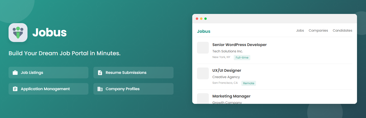 Jobus – Complete Job Board & Hiring Platform that match your brand