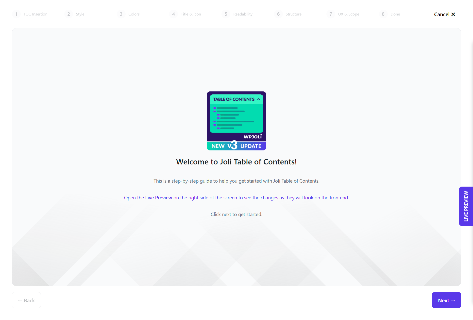 Onboarding Wizard — Intro