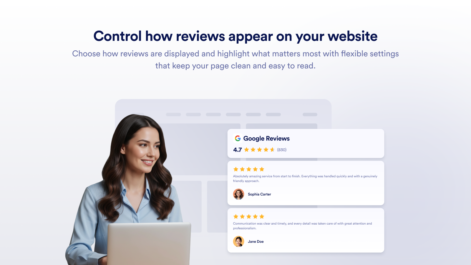 Jotform Review Widgets for Google