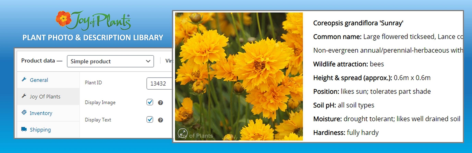 WordPress 外掛 Joy of Plants Library 的封面圖片。