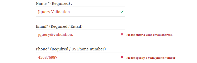 Jquery Validation For Contact Form 7