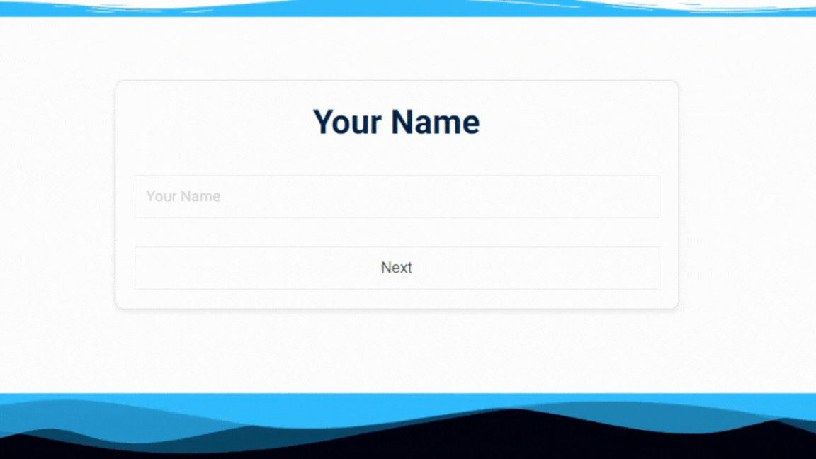 Example of the Multi Step contact form in the Front-end.