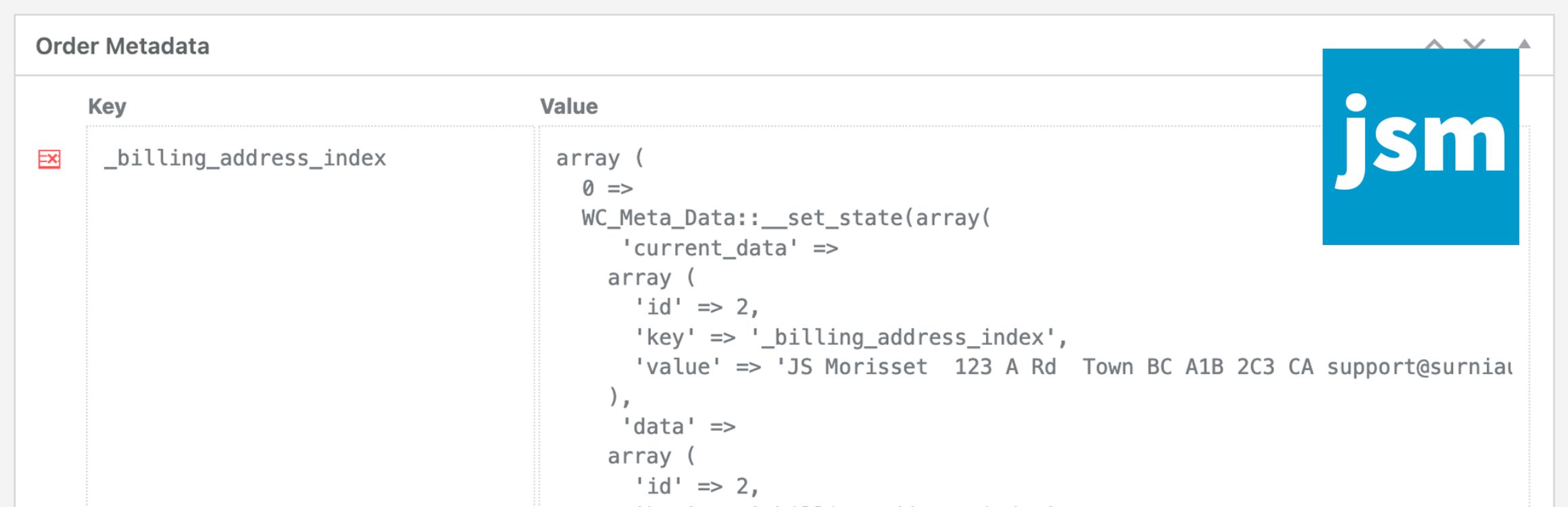 WordPress 外掛 JSM Show Order Metadata for WooCommerce HPOS 的封面圖片。