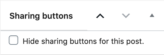 The metabox to hide buttons on a post