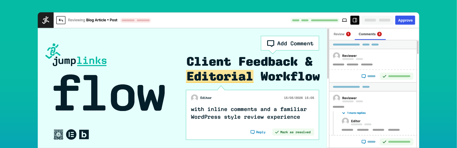 Jumplinks Flow – Editorial Feedback, Review & Approval Workflow