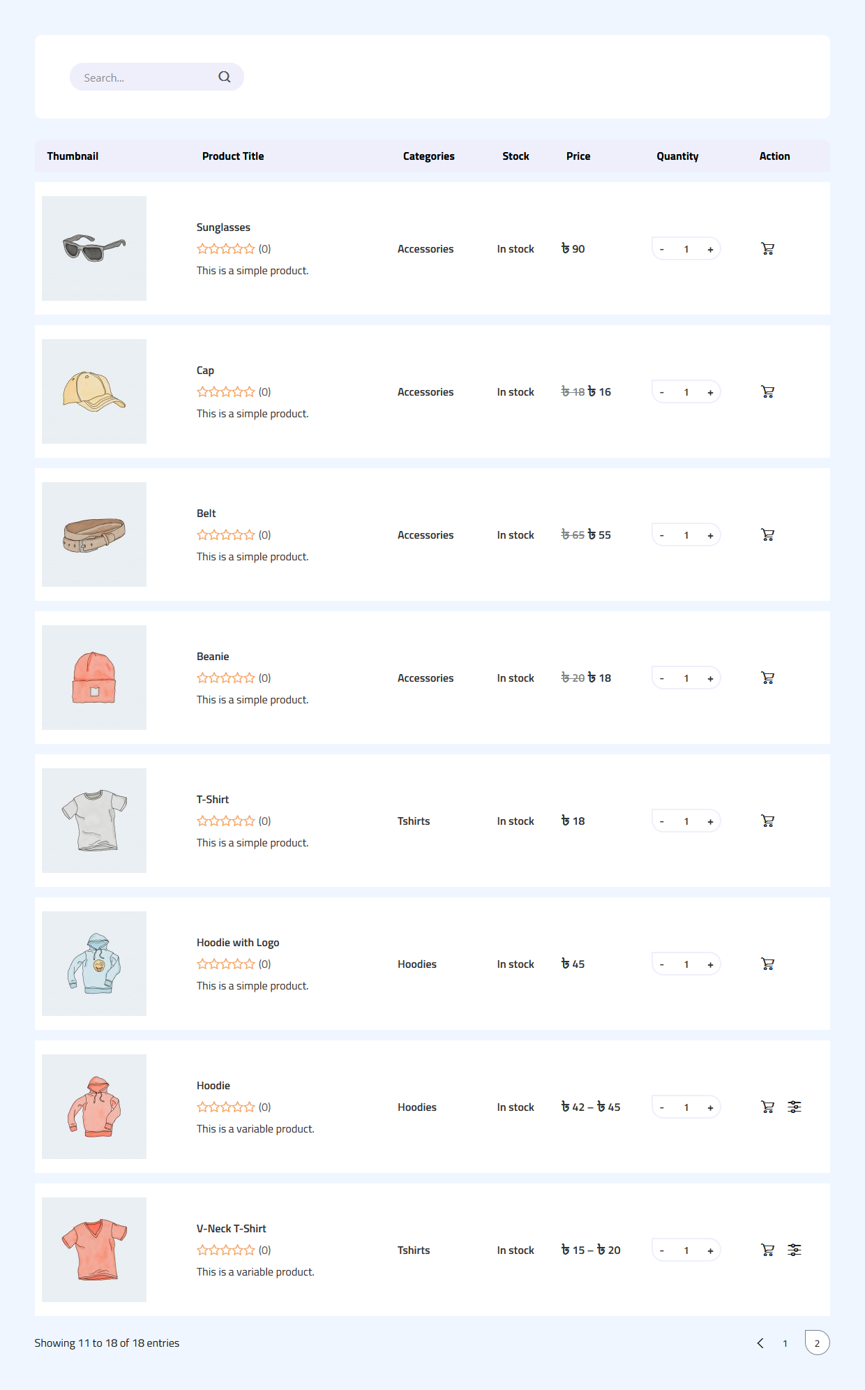 WooCommerce Product Table Lite – Plugin WordPress