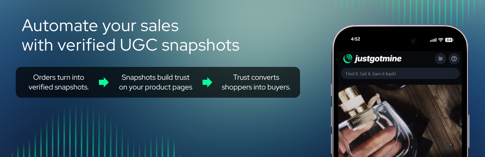 WordPress 外掛 JustGotMine – UGC Trust & Rewards for WooCommerce 的封面圖片