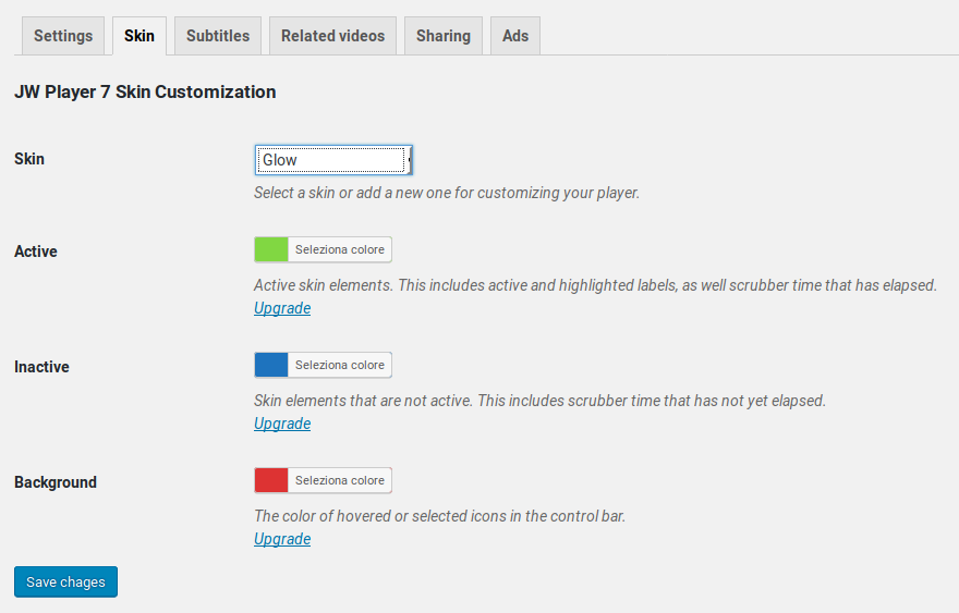 JWP7 skin customization