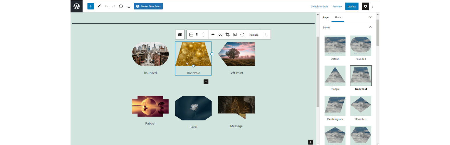 Image Styles for Core Block