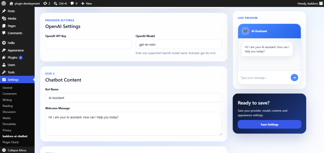 Provider configuration options.