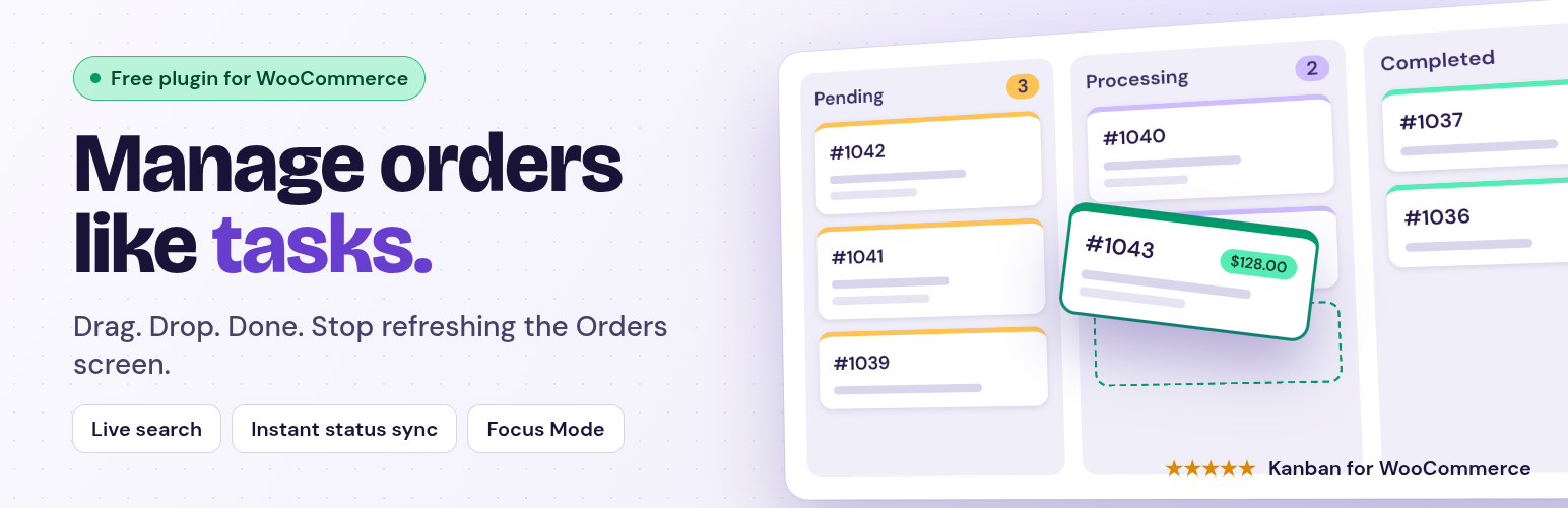 WordPress 外掛 Kanban for WooCommerce 的封面圖片