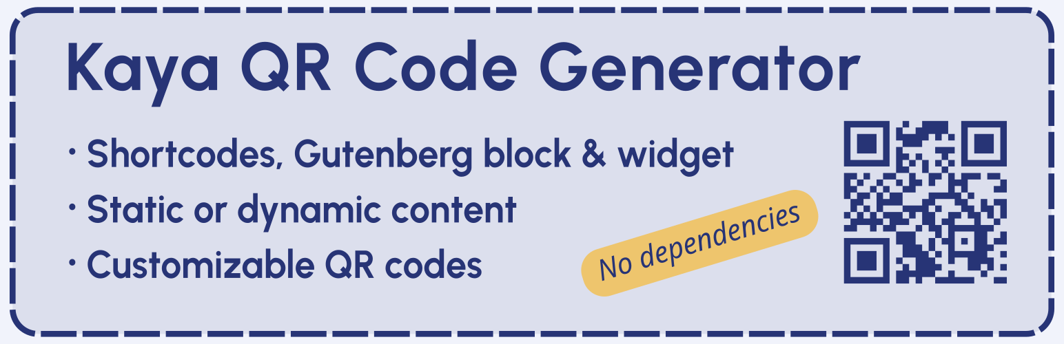 Kaya QR Code Generator