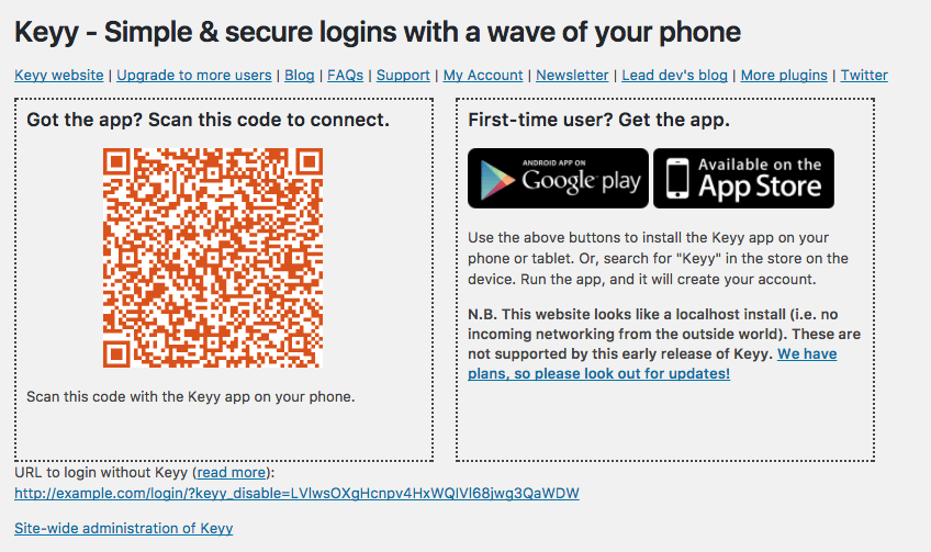 Keyy Two Factor Authentication