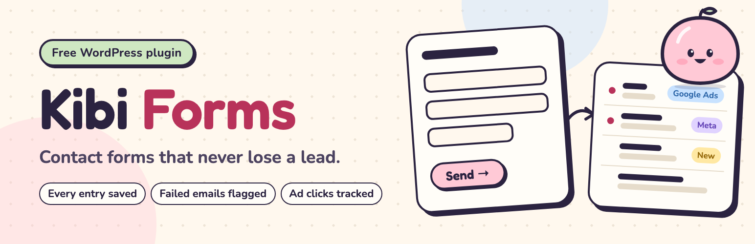 WordPress 外掛 Kibi Forms – Contact Form Builder & Lead Inbox 的封面圖片
