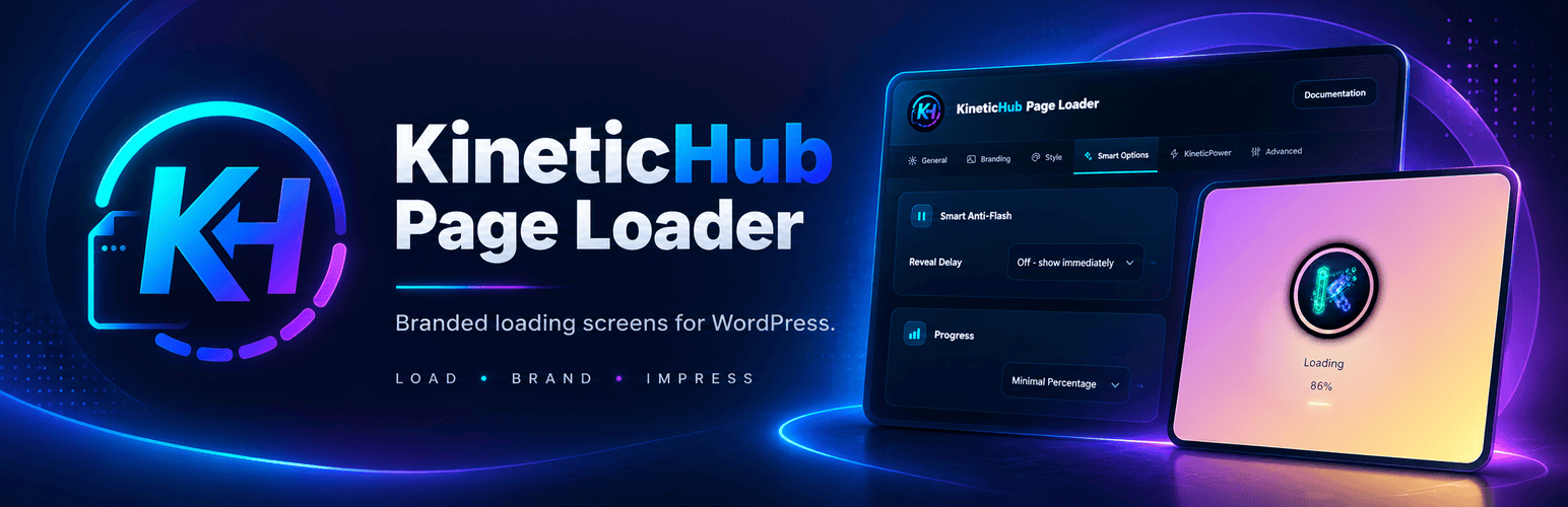 WordPress 外掛 KineticHub Page Loader – Preloader & Branded Loading Screen 的封面圖片