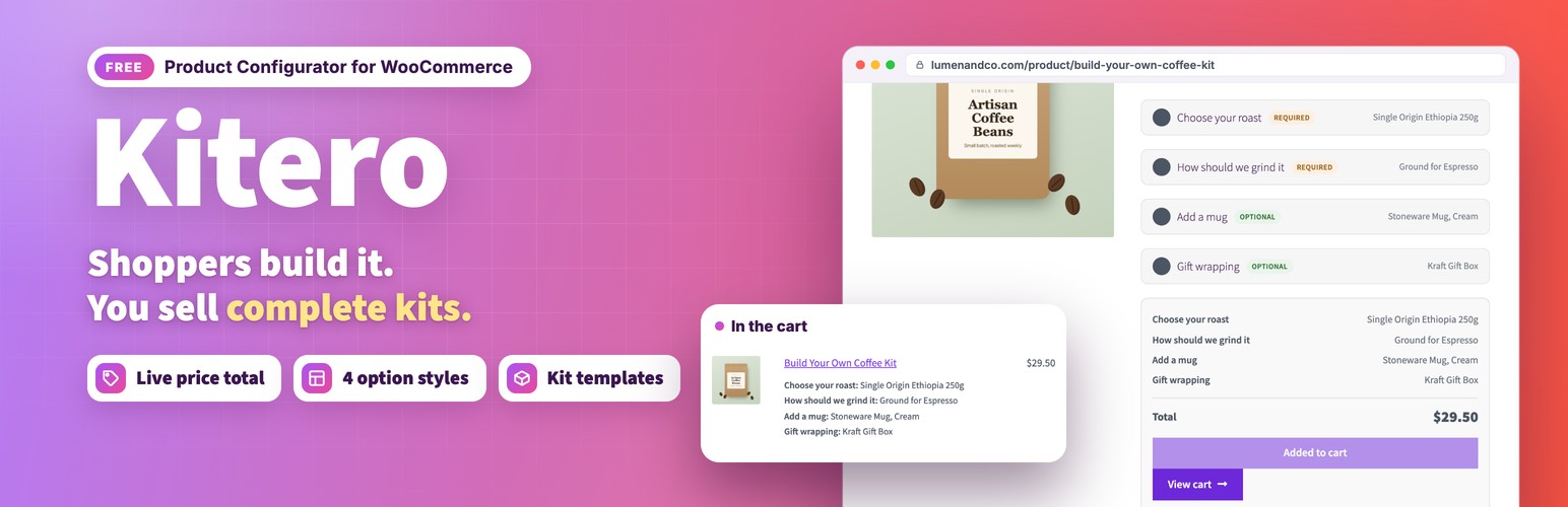 Kitero – Composite Products for WooCommerce preview