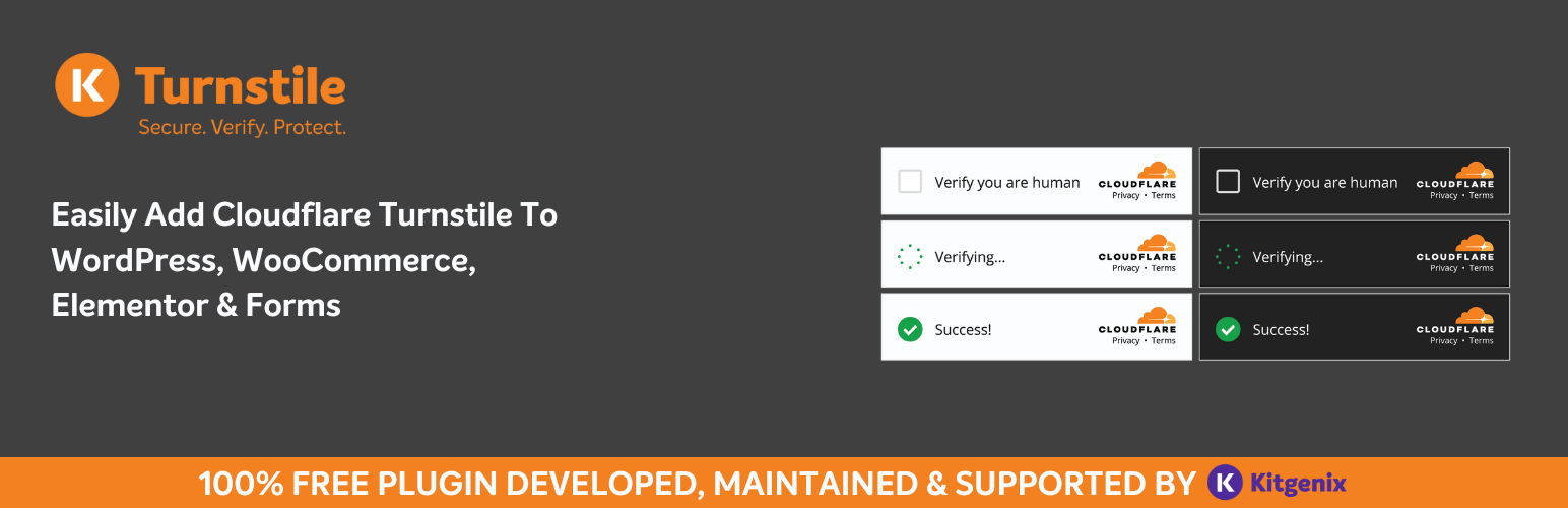 Kitgenix CAPTCHA for Cloudflare Turnstile