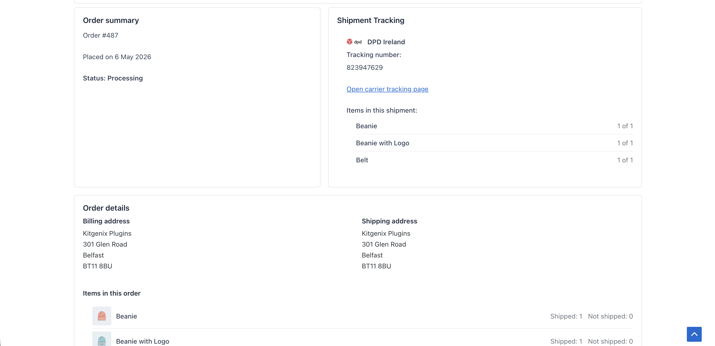 Kitgenix Order Tracking for WooCommerce