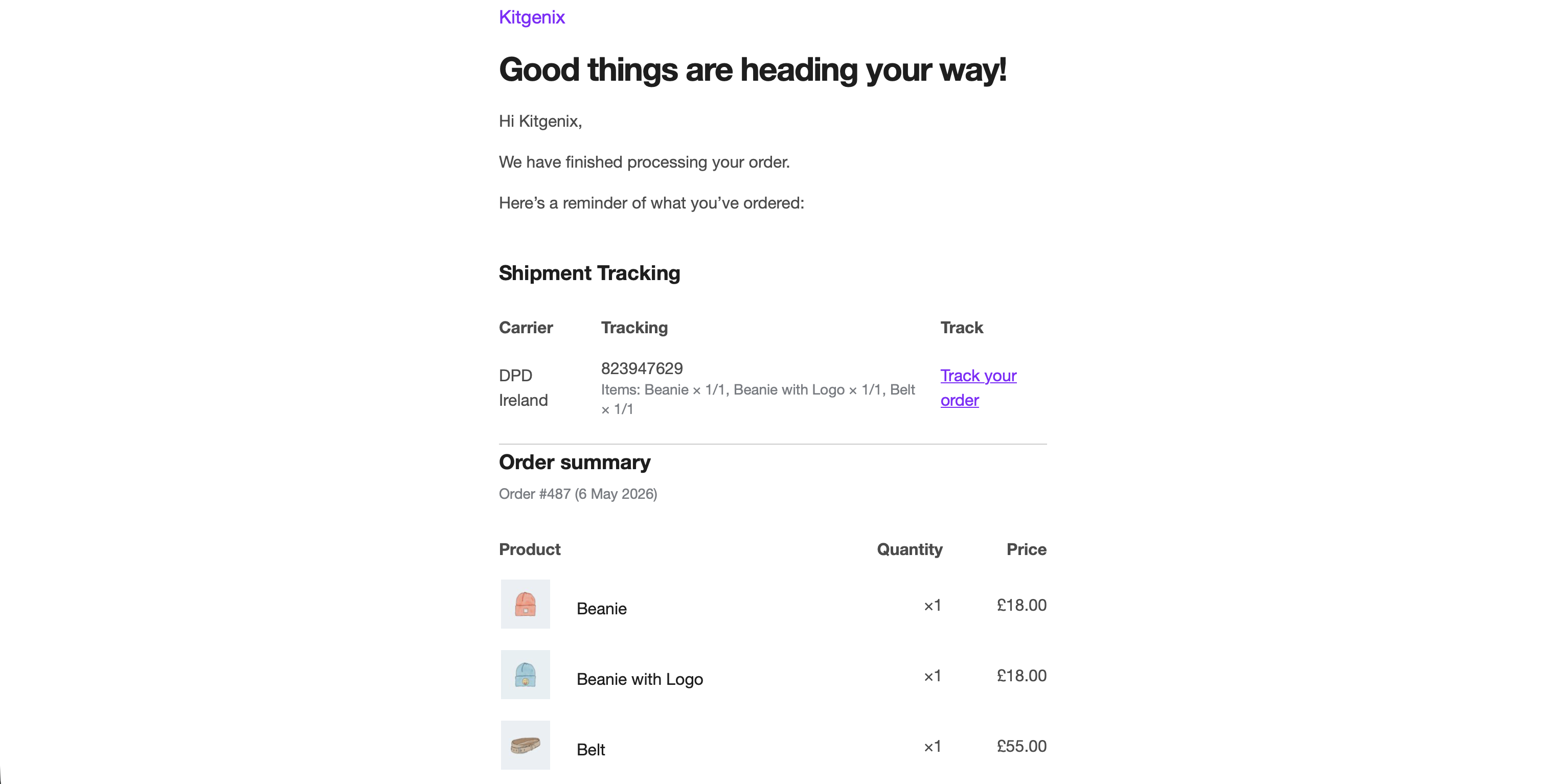 Kitgenix Order Tracking for WooCommerce