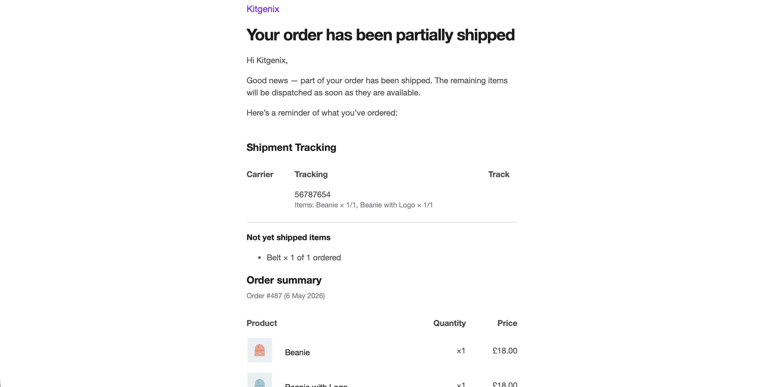 Kitgenix Order Tracking for WooCommerce