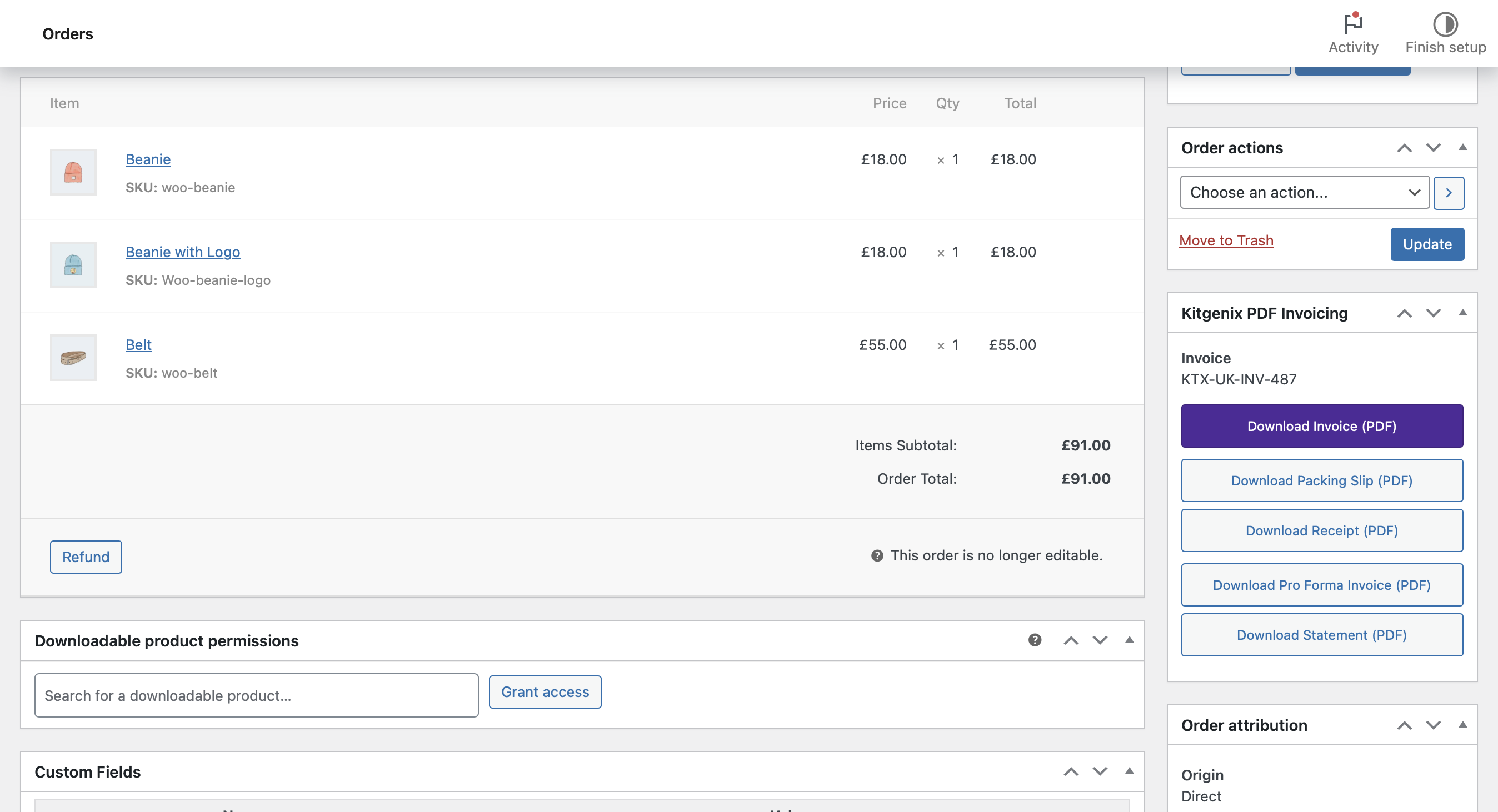 Kitgenix PDF Invoicing for WooCommerce