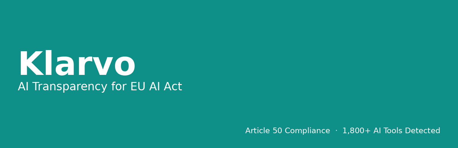 Klarvo AI Transparency for EU AI Act