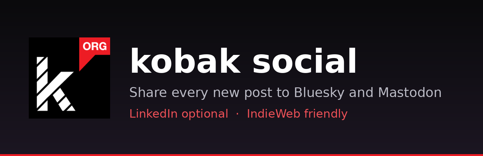 kobak social: share posts to Mastodon and Bluesky