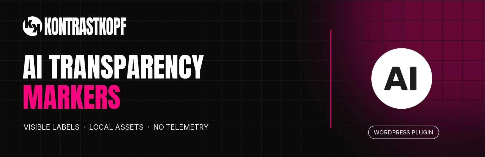 WordPress 外掛 Kontrastkopf AI Transparency Markers 的封面圖片