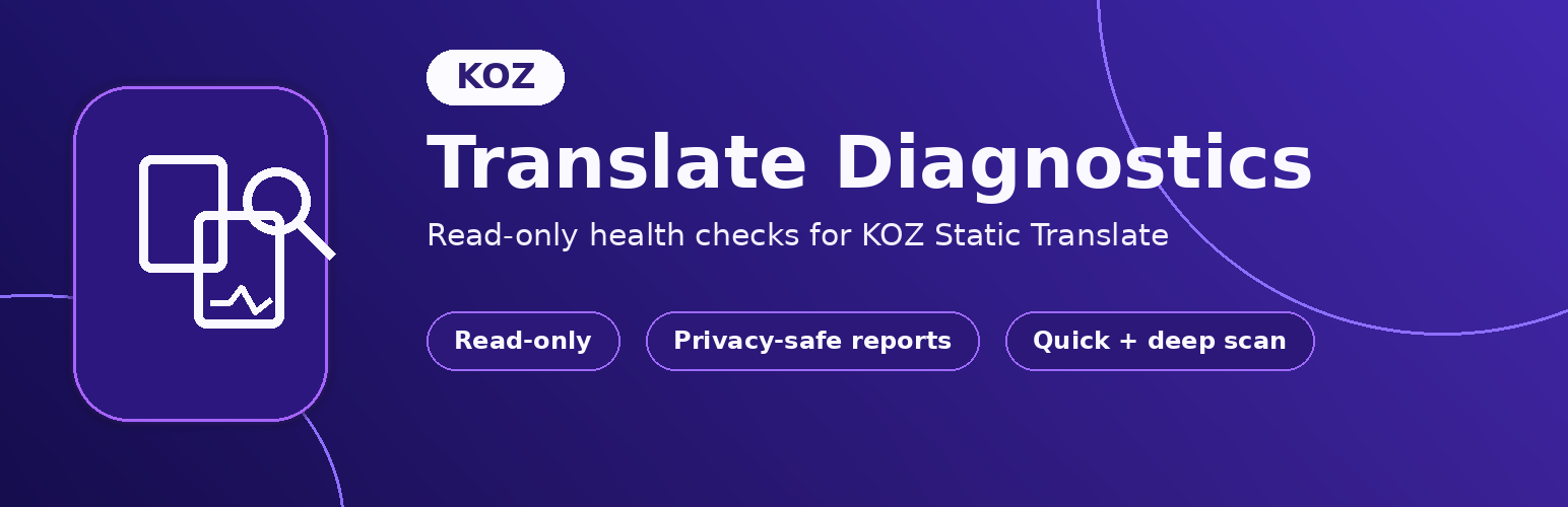 KOZ Translate Diagnostics