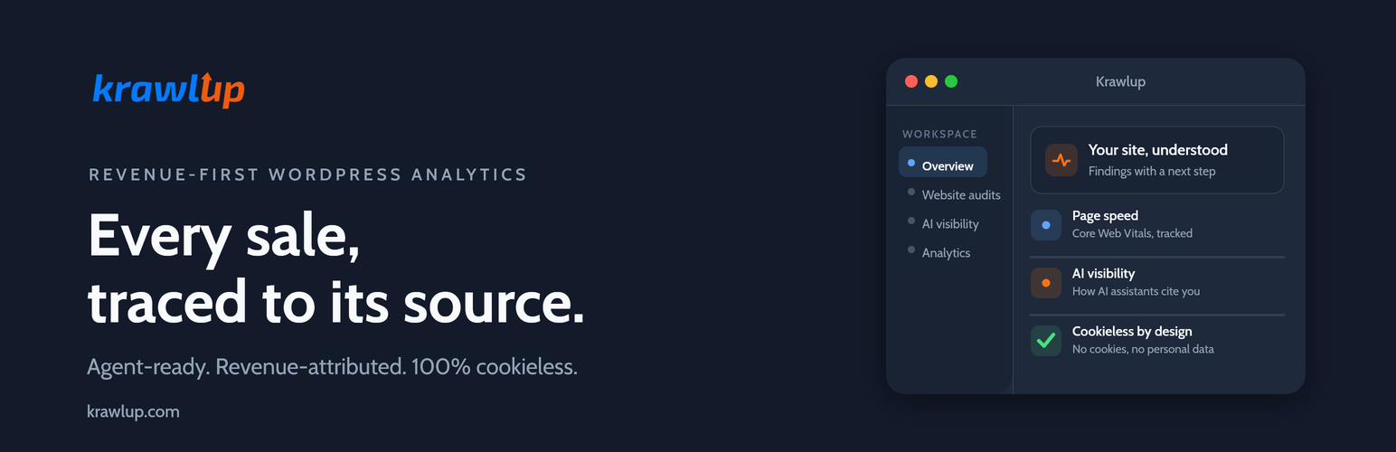 WordPress 外掛 Krawlup Analytics 的封面圖片