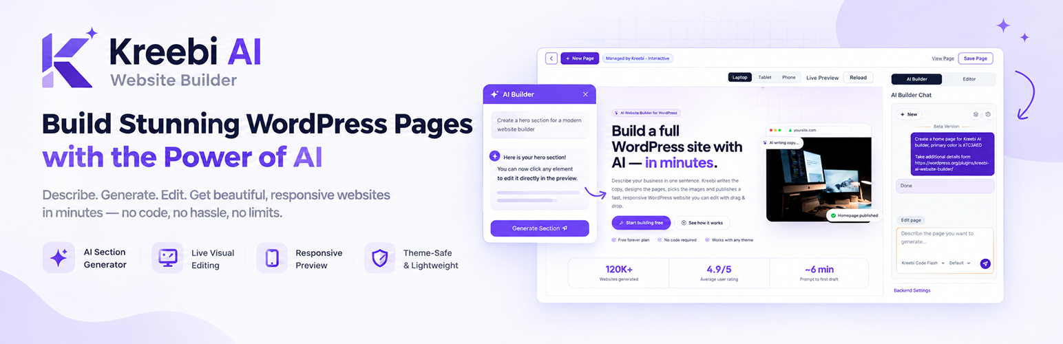 Kreebi AI Website Builder