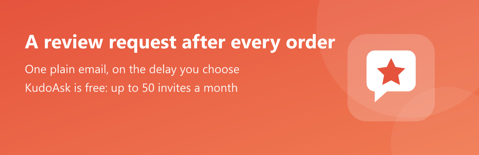 WordPress 外掛 KudoAsk Review Invites for WooCommerce 的封面圖片