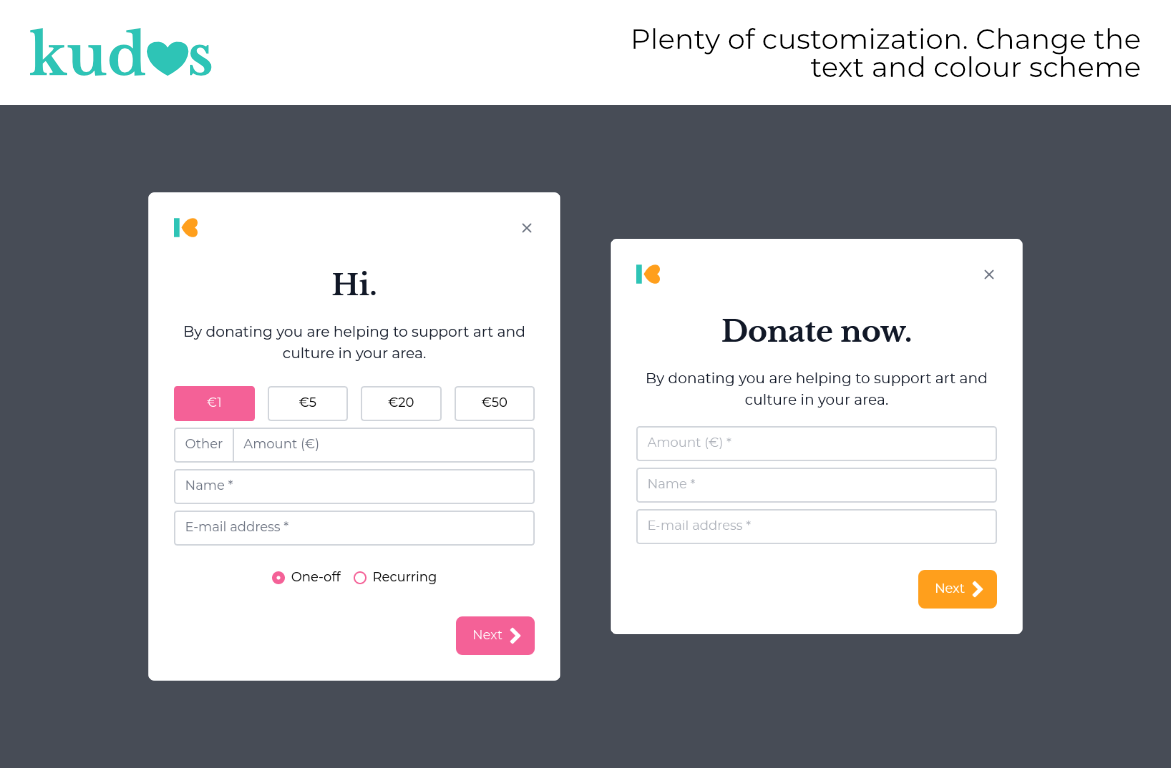 Kudos Donations &#8211; Easy donations and payments with Mollie