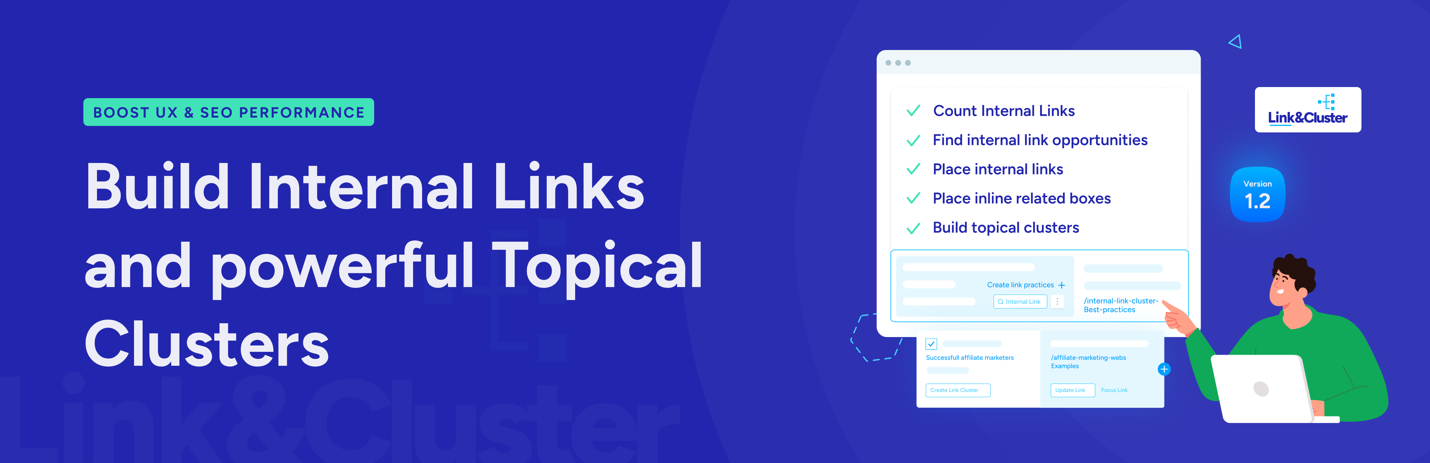 WordPress 外掛 Internal Links Plugin: Link & Cluster 的封面圖片。