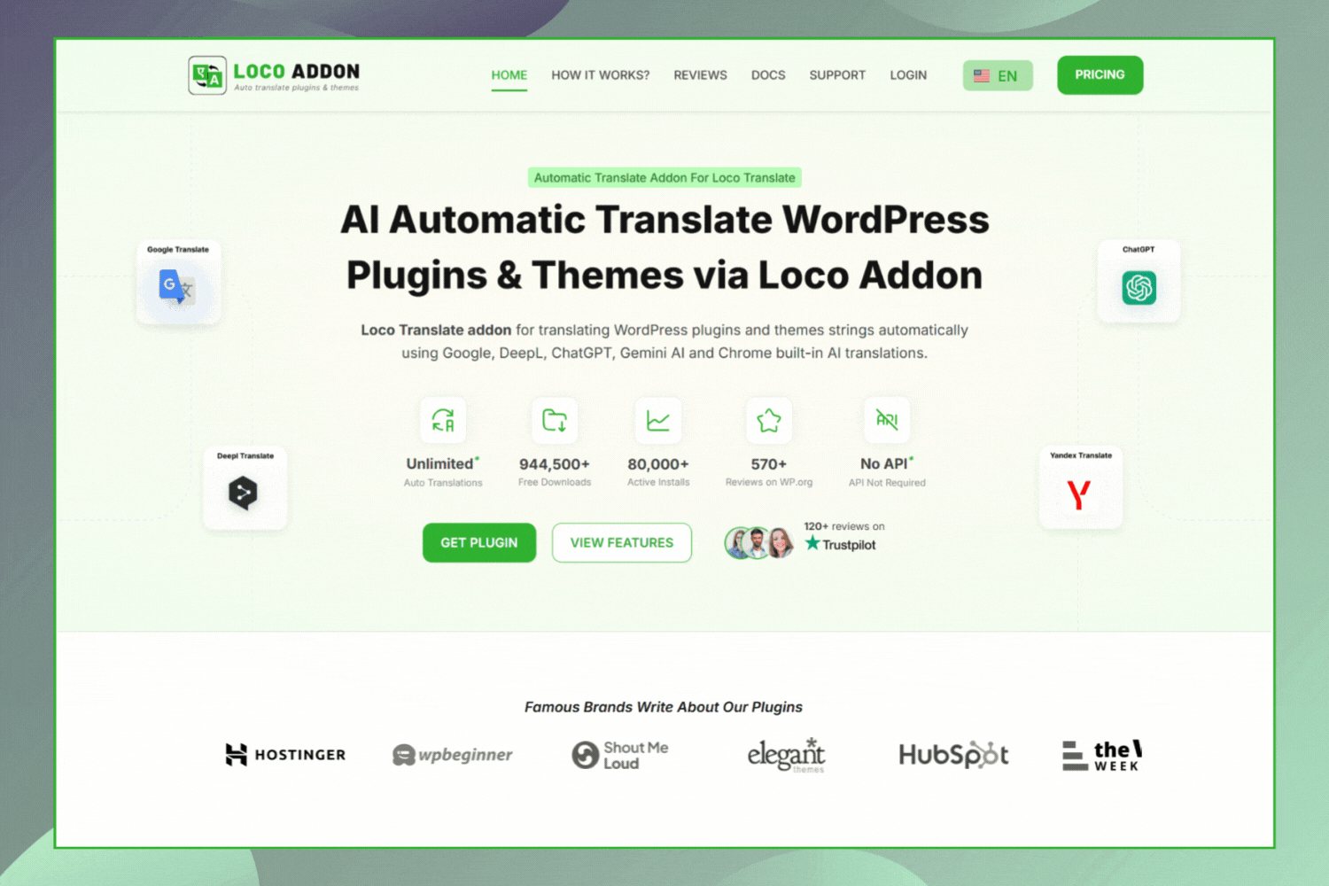 Language Switcher Widget preview.