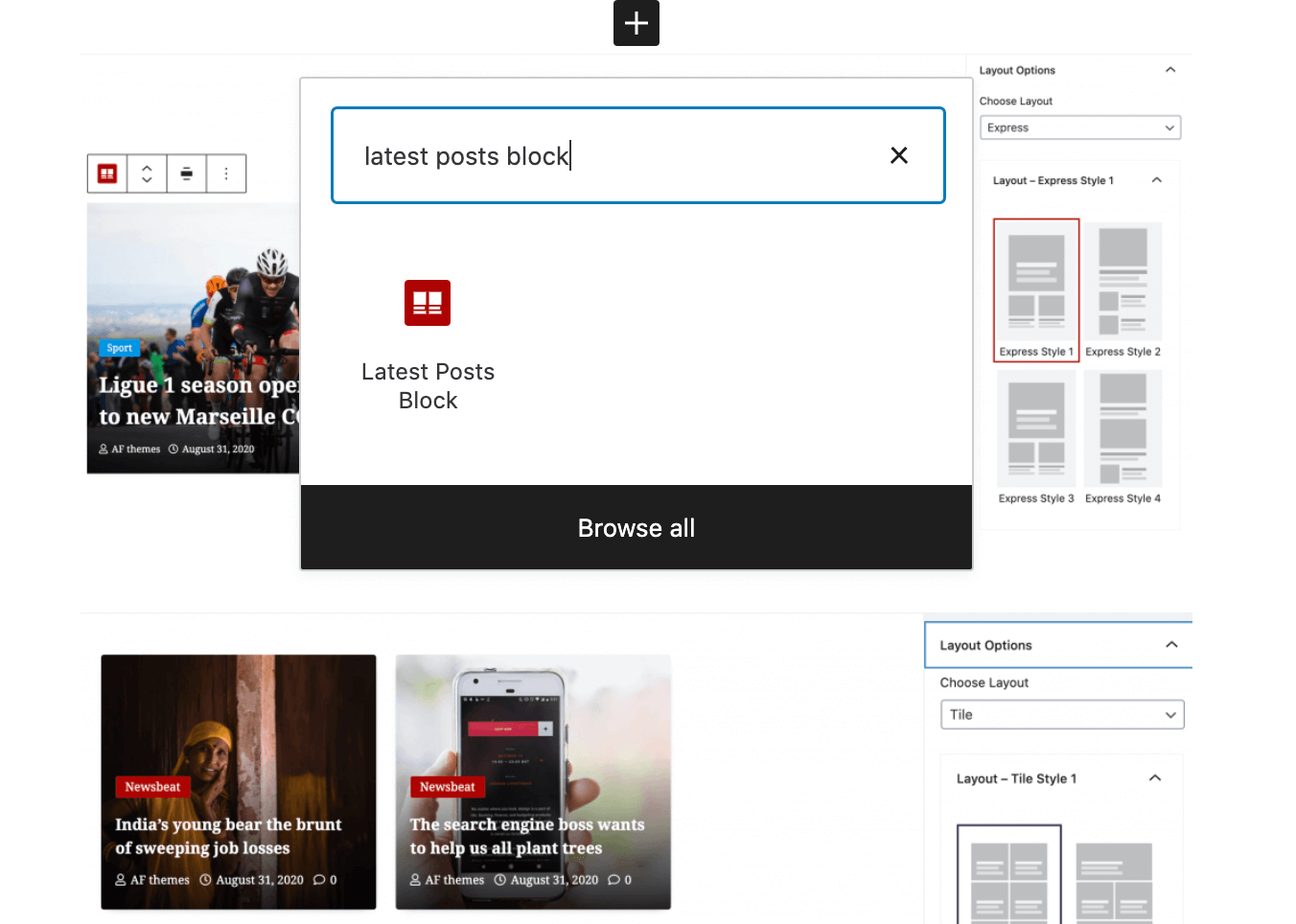 WordPress Block Editor - Latest Posts Block 