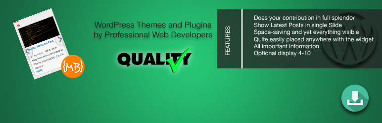 Melabu WP Latest Posts Slides