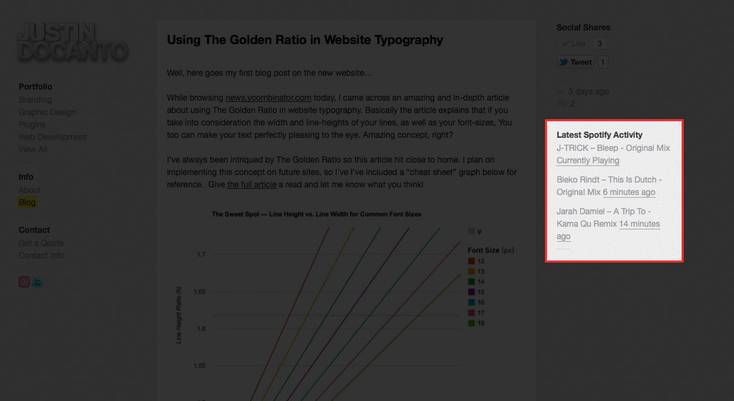 An example of what the plugin looks like. You can style it anyway you'd like!