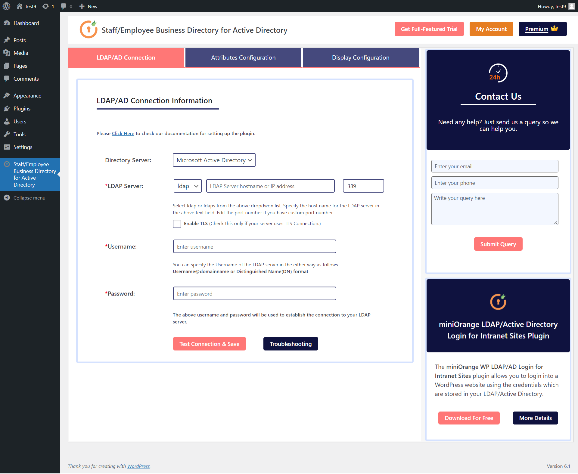 Configure the LDAP Server Connection