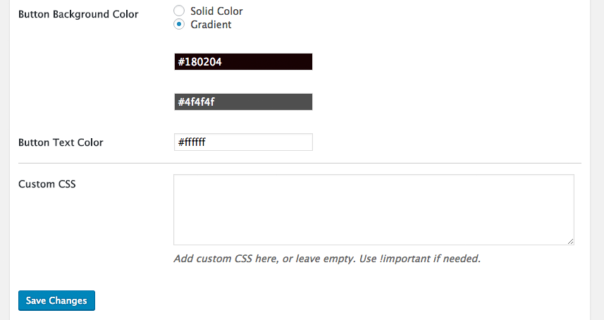 Admin Panel Color Settings