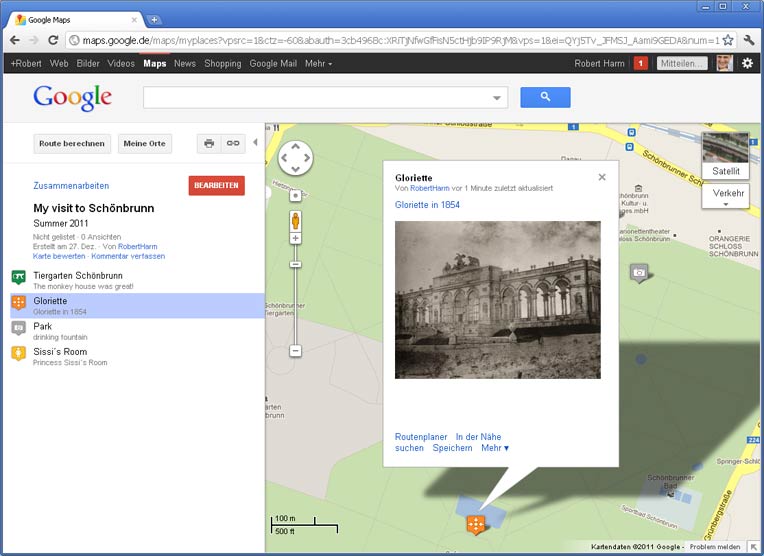 Frontend: layer map in Google Maps (via KML export)