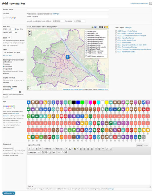 Backend: markerlist - for easy administration of all your markers