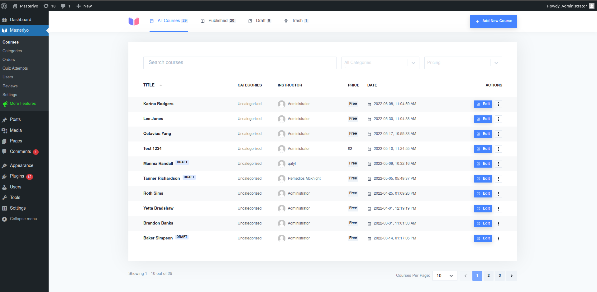 Masteriyo LMS – Online Course Builder for eLearning, LMS & Education