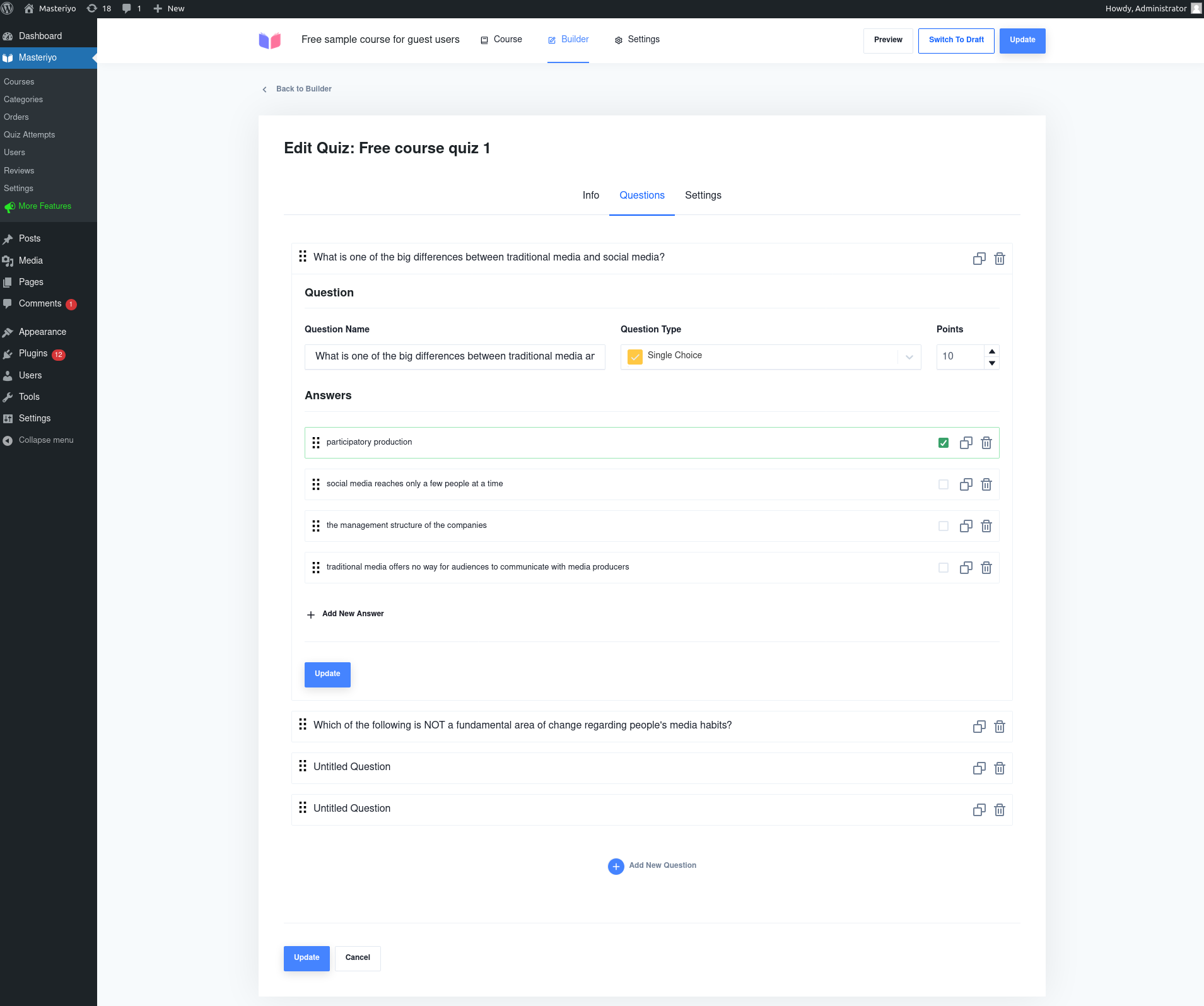 Masteriyo LMS – Online Course Builder for eLearning, LMS & Education
