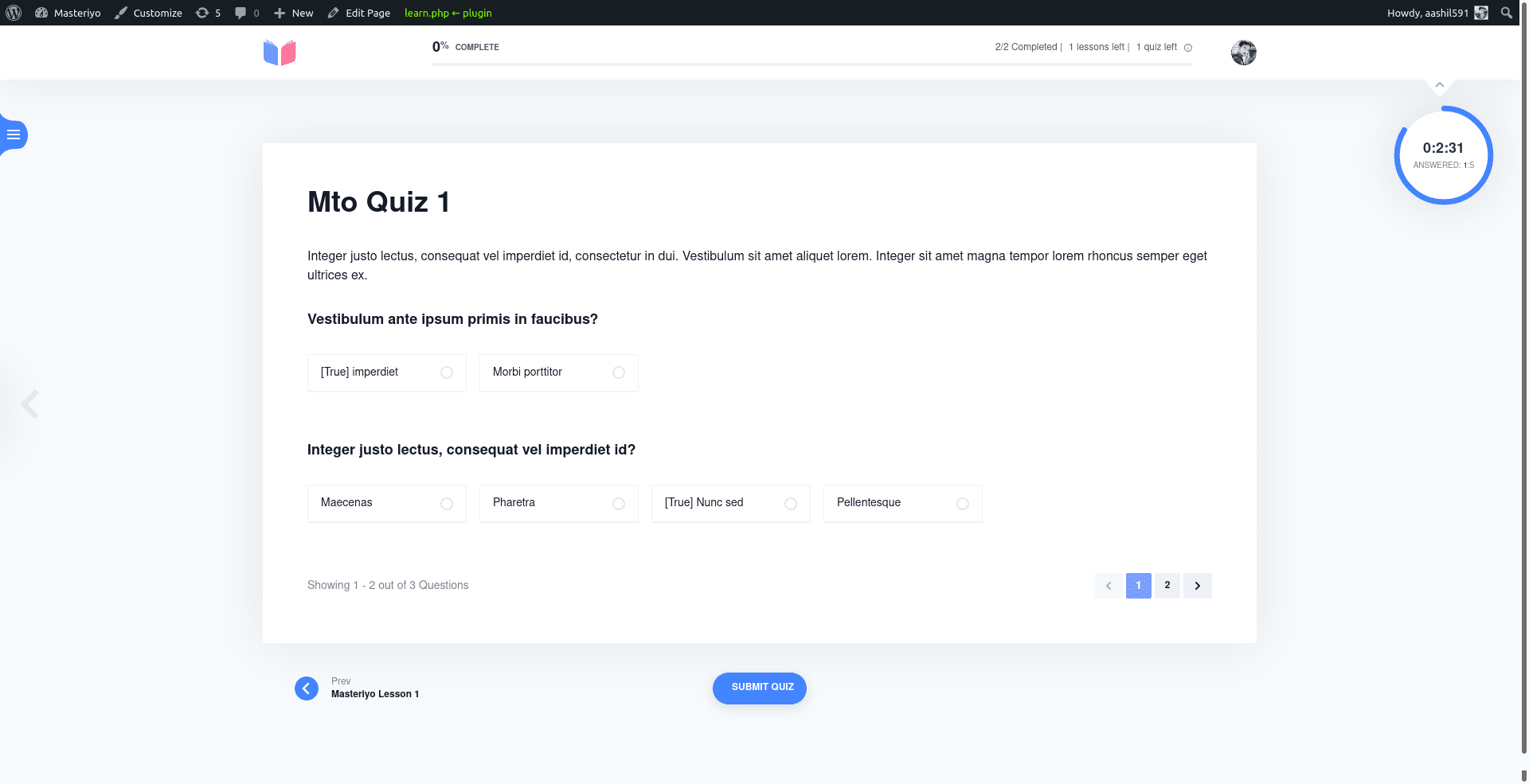 Masteriyo LMS – Online Course Builder for eLearning, LMS & Education