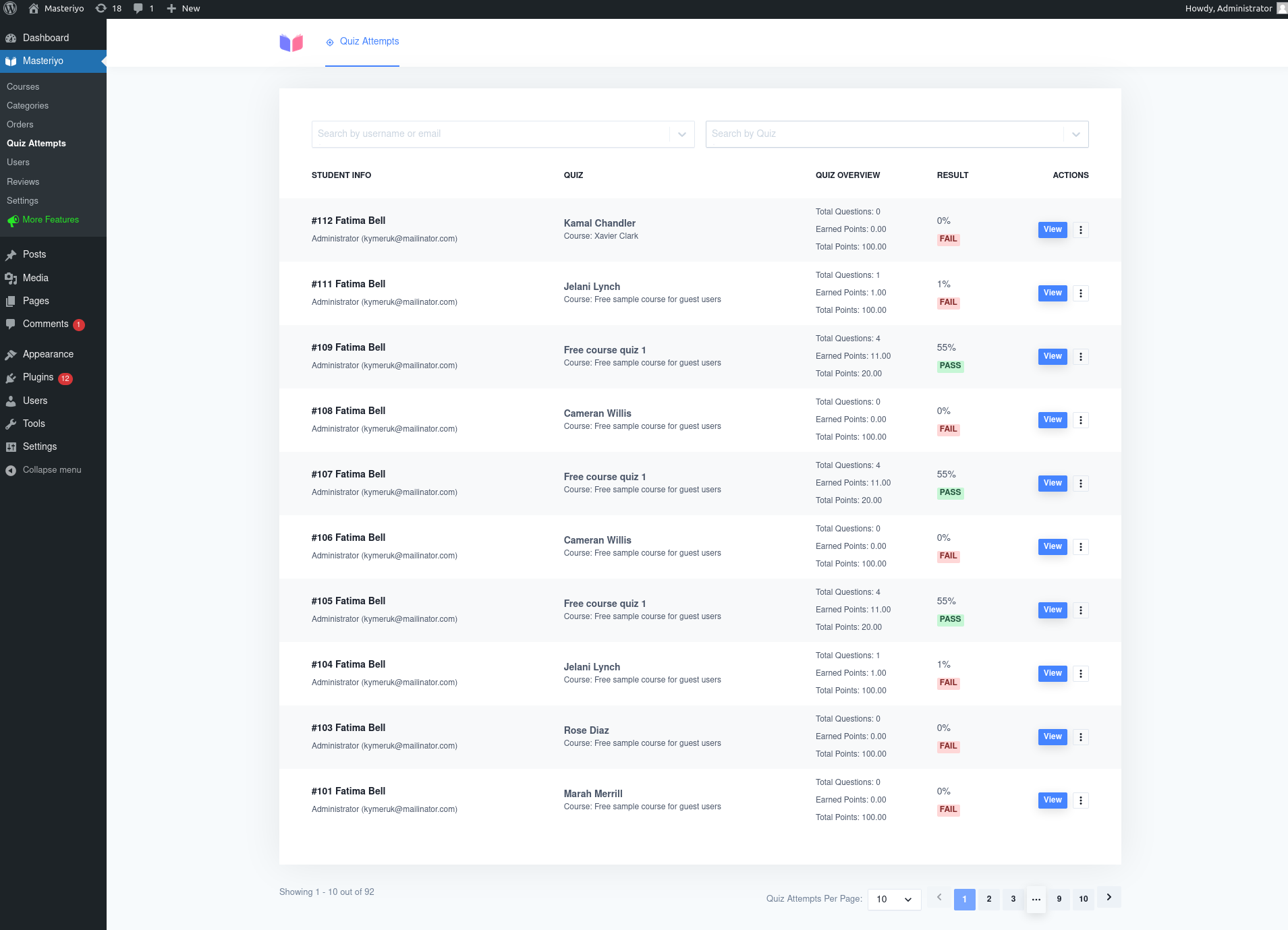 Masteriyo LMS – Online Course Builder for eLearning, LMS & Education