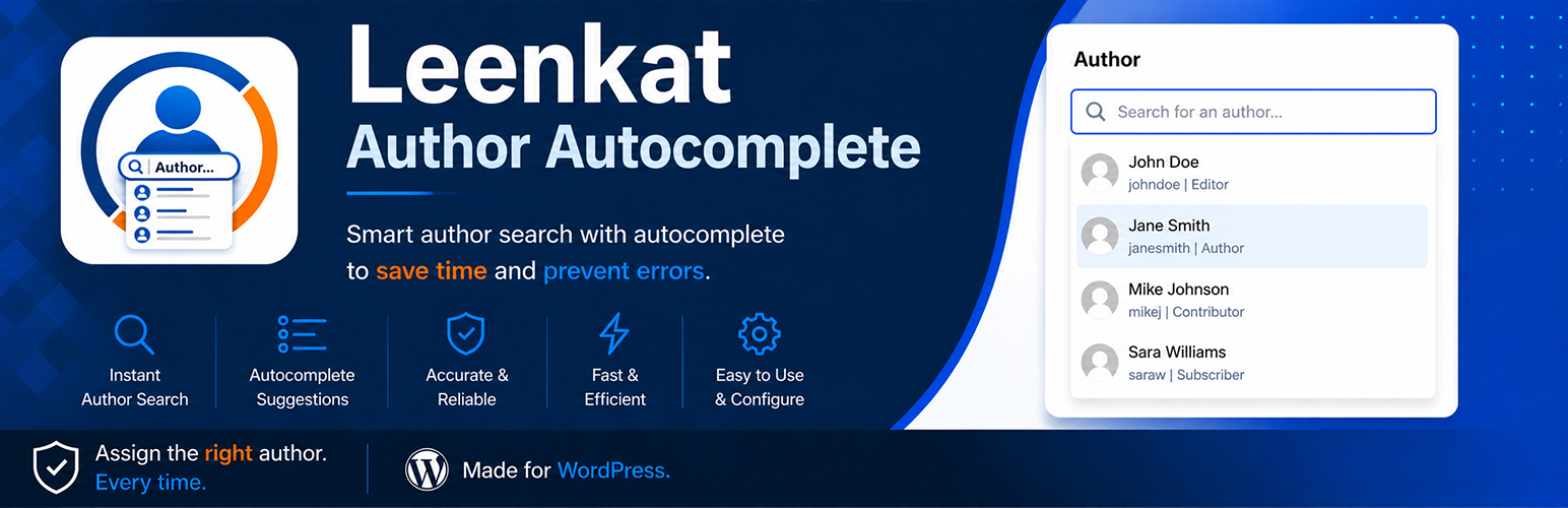 Leenkat Author Autocomplete